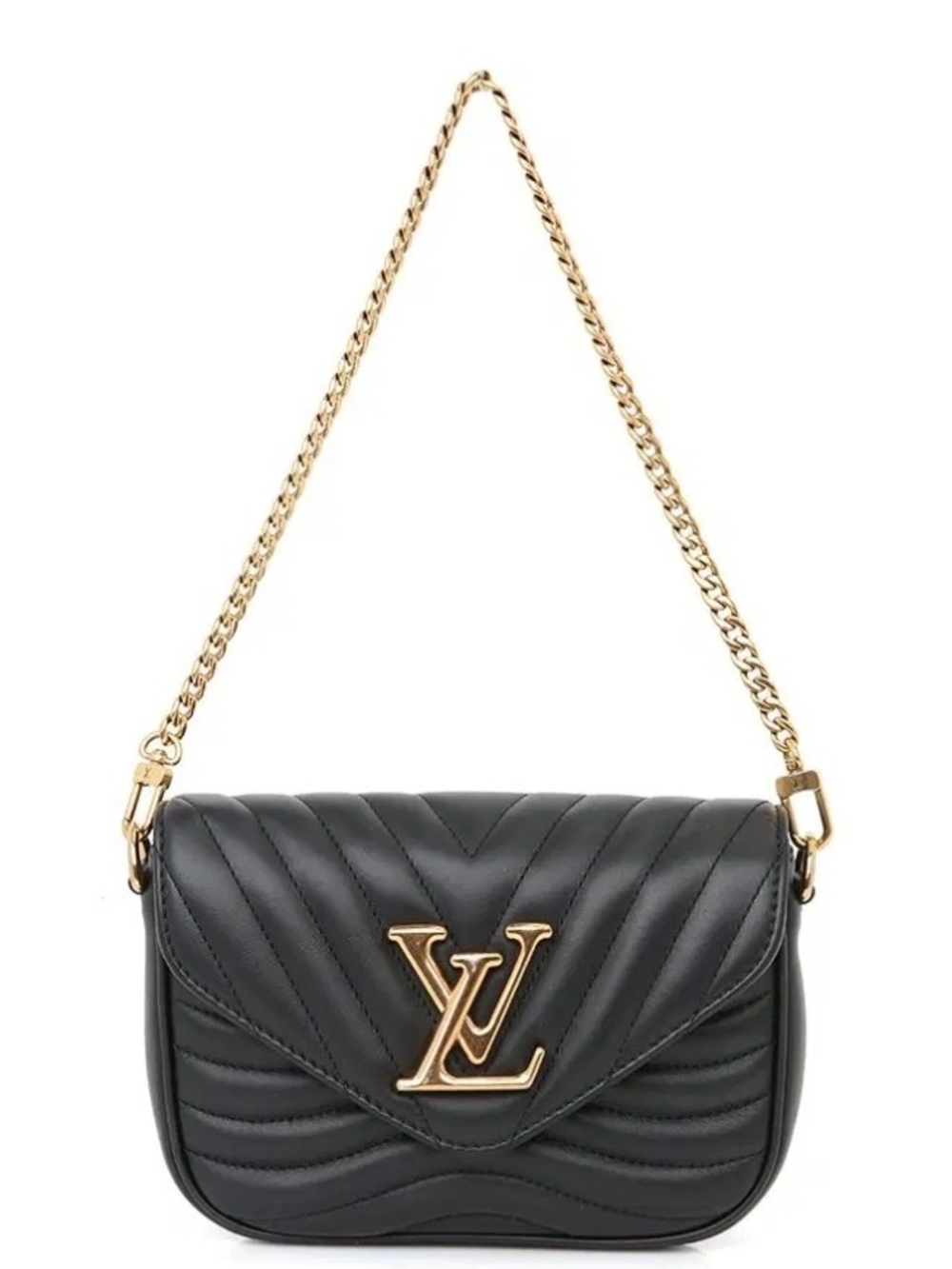 Louis Vuitton Black Multi Pouchette New Wave Crossbody with Gold LV Hardware - Picture 2 of 5